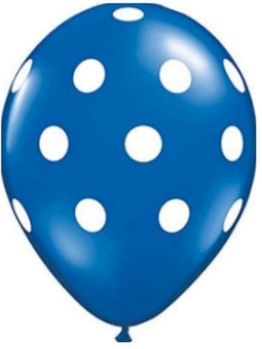 Polka Dot Balloons - Dark Blue - Click Image to Close